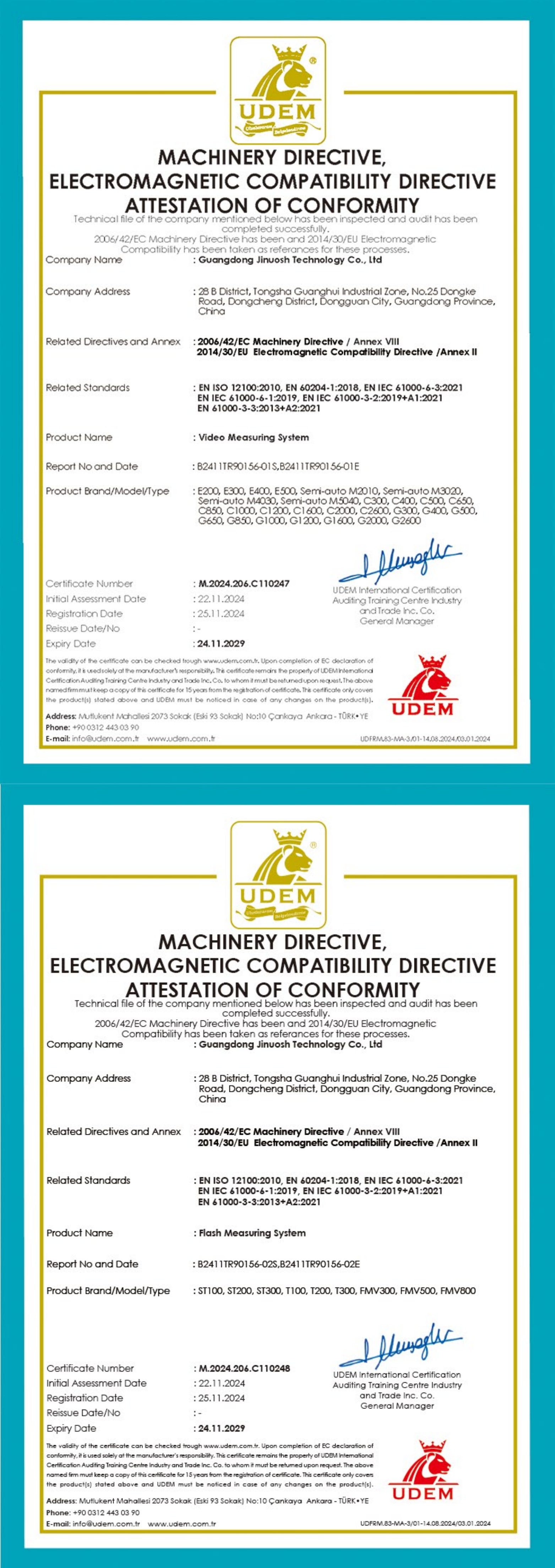 CE Certificate Jinuosh
